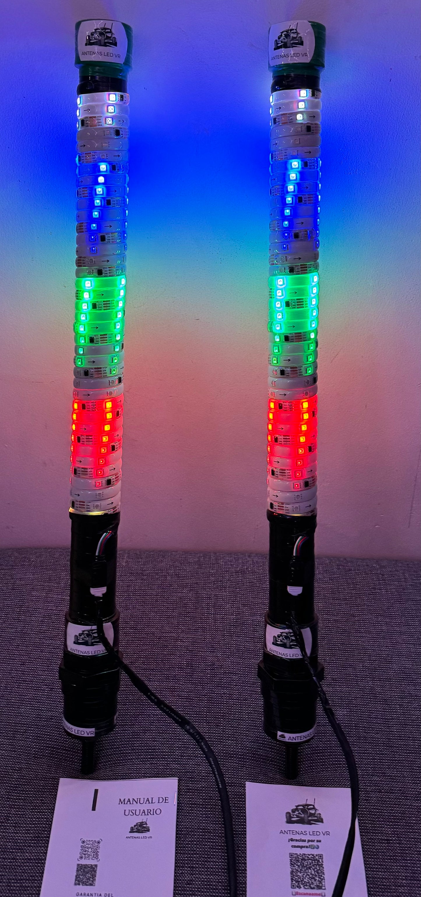 🚨🔥PROMOCION🔥🚨💣Par de Antenas led BAZOOKA 60cm 💣